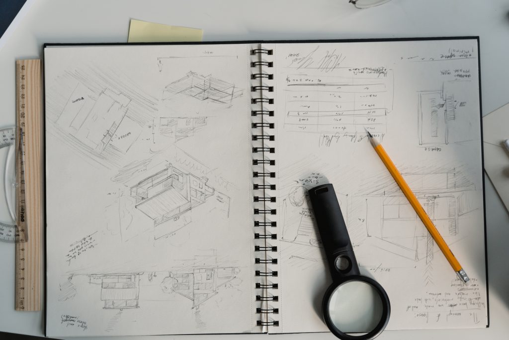 designer planning out a build