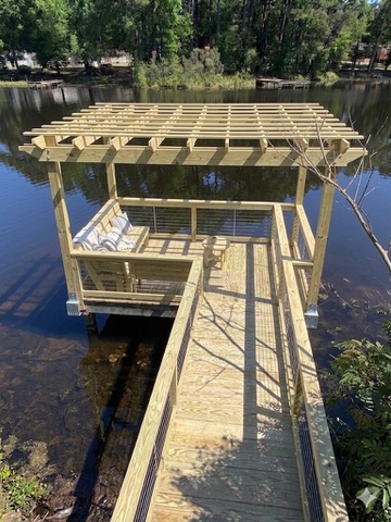 Waterfront Dock & Pergola — Raleigh, NC